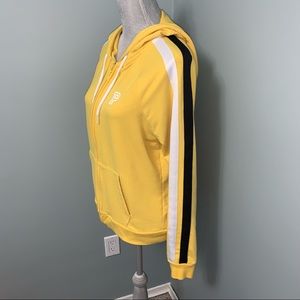 50. PINK VICTORIA’S SECRET Yellow full zip hoodie size medium